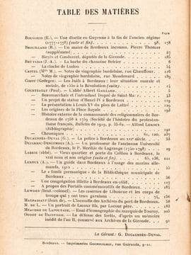 Revue historique de Bordeaux et du Département de la Gironde. Tome XI et XII Années 1918 et 1919 [ Contient notamment : ]  Sébastien Mercier à ...