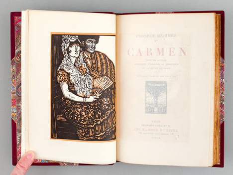 Carmen suivi de Lettres adressées d'Espagne au Directeur de la Revue de Paris. MERIMEE, Prosper ; (JOU, Louis)