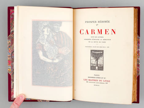 Carmen suivi de Lettres adressées d'Espagne au Directeur de la Revue de Paris. MERIMEE, Prosper ; (JOU, Louis)