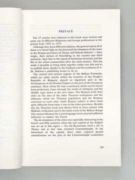Roman cities in Bulgaria. Collected Studies. VELKOV, V.