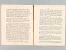 [ 5 dossiers de documents ronéotypés tirés en petit nombre : ] I : Vie et Planètes [ 1946 - Conférence donnée à l'Ambassade de Péking le 10 mars 1945 ...