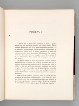 Bordeaux. Aperçu Historique. Sol, Population, Industrie, Commerce. Administration. Album. (4 Volumes - Complet) Tomes 1, 2, 3 et Album [ Edition ...