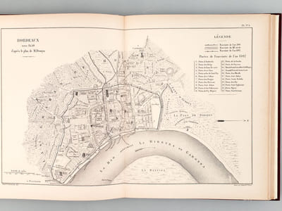 Bordeaux. Aperçu Historique. Sol, Population, Industrie, Commerce. Administration. Album. (4 Volumes - Complet) Tomes 1, 2, 3 et Album [ Edition originale ]