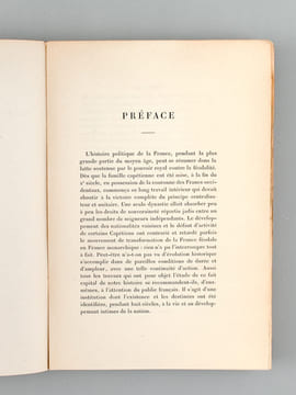 Histoire des Institutions Monarchiques de la France sous les Premiers Capétiens (987-1180) (2 Tomes - Complet) . LUCHAIRE, Achille