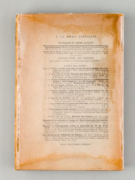 Histoire des Institutions Monarchiques de la France sous les Premiers Capétiens (987-1180) (2 Tomes - Complet) . LUCHAIRE, Achille