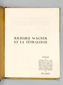 La Tétralogie (L'Or du Rhin - La Walkyrie - Siegfried - Le Crépuscule des Dieux). Grand-Théâtre de Bordeaux. 1935. Collectif ; LE TANNEUR, Jacques ; ...