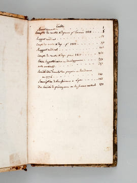 [Recueil de 7 titres : ] Comptes des Recettes et Dépenses de l'Asile et de la Société de la Providence pour l'année 1811 [ Suivi de : ] Comptes des ...