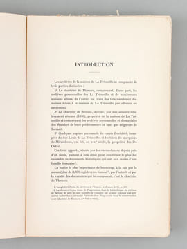 Archives de la Maison de la Trémoille (Chartriers de Thouars et de Serrant, papiers Duchatel) [ Edition originale ] . SAMARAN, Charles