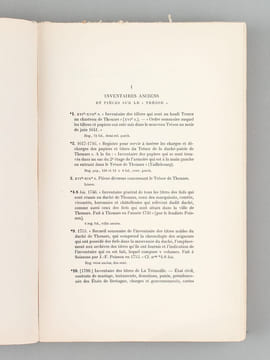 Archives de la Maison de la Trémoille (Chartriers de Thouars et de Serrant, papiers Duchatel) [ Edition originale ] . SAMARAN, Charles