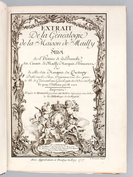 Extrait de la Généalogie de la Maison de Mailly Suivi de l'Histoire de la Branche des Comtes de Mailly Marquis d'Haucourt et de celle des Marquis de ...