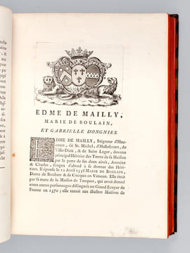 Extrait de la Généalogie de la Maison de Mailly Suivi de l'Histoire de la Branche des Comtes de Mailly Marquis d'Haucourt et de celle des Marquis de ...