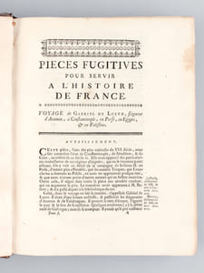Pièces Fugitives pour servir à l'Histoire de France Avec des notes historiques & géographiques (2 Tomes en 3 volumes - Complet) [ Edition originale ] Tome I Partie Première ; Tome I Partie Seconde ; Tome II