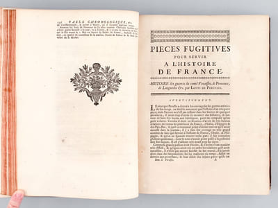 Pièces Fugitives pour servir à l'Histoire de France Avec des notes historiques & géographiques (2 Tomes en 3 volumes - Complet) [ Edition originale ] Tome I Partie Première ; Tome I Partie Seconde ; Tome II