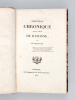 Nouvelle Chronique de la Ville de Bayonne (Tome 1) [Edition originale ]. UN BAYONNAIS ; [ BAILAC, Jean-Baptiste ]