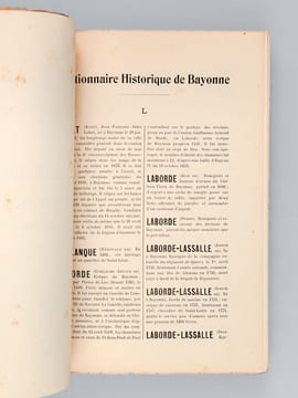 Dictionnaire Historique de Bayonne. Tome II. DUCERE, Edouard