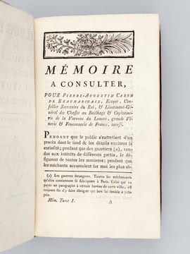 Oeuvres complètes de M. de Beaumarchais (5 Tomes - Complet) Tomes I, II, III : Mémoires de Monsieur Pierre-Augustin Caron de Beaumarchais ; Tome IV : ...