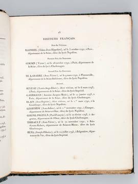 [ Recueil de 12 discours dont 8 Discours et Palmarès aux Prix du Concours Général, Discours latins, pour les années 1790, 1810, 1811, 1812, 1814, ...