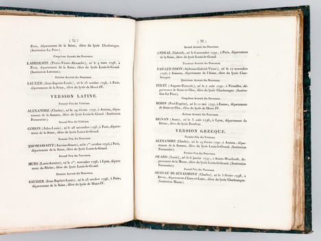 [ Recueil de 12 discours dont 8 Discours et Palmarès aux Prix du Concours Général, Discours latins, pour les années 1790, 1810, 1811, 1812, 1814, ...