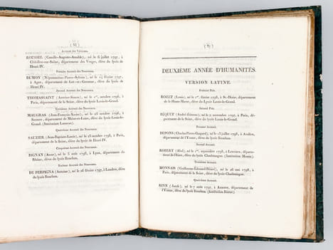 [ Recueil de 12 discours dont 8 Discours et Palmarès aux Prix du Concours Général, Discours latins, pour les années 1790, 1810, 1811, 1812, 1814, ...