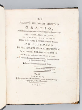 [ Recueil de 12 discours dont 8 Discours et Palmarès aux Prix du Concours Général, Discours latins, pour les années 1790, 1810, 1811, 1812, 1814, ...