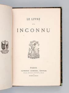 Le Livre d'un Inconnu [ Edition originale ]
