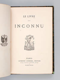 Le Livre d'un Inconnu [ Edition originale ]
