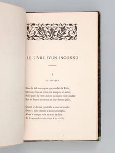 Le Livre d'un Inconnu [ Edition originale ]