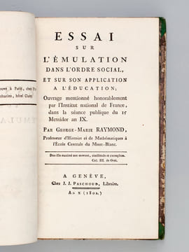 [ Recueil de 3 ouvrages: ] Recherches et Considérations Politiques sur les Récompenses Nationales, les Anciens Ordres de Chevalerie et la Légion ...