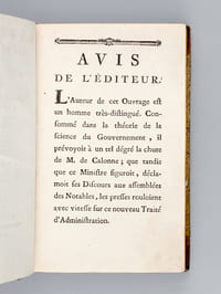 La France plus Heureuse, ou Essais nouveaux sur l'Administration de ce Royaume (2 Tomes - Complet) [ Edition originale ]
