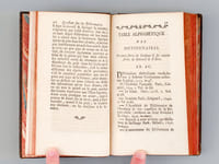 Table alphabétique des Dictionnaires, en toutes sortes de Langues & sur toutes sortes de Sciences & d'Arts [ Suivi de : ] Dissertation sur les Bibliothèques Avec une Table Alphabétique, tant des Ouvrages publiés sous le titre de Bibliothèques, que des Catalogues imprimés de plusieurs Cabinets de France & des Pays étrangers [ Editions originales ]