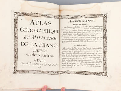 Atlas Géographique et Militaire de la France, divisé en deux Parties [ Première Partie ]