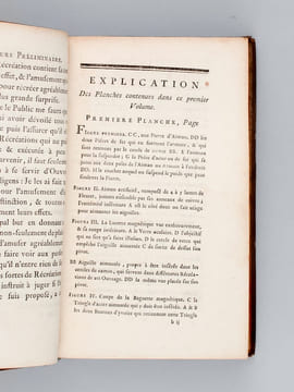 Nouvelles Récréations Physiques et Mathématiques (4 Tomes - Complet) [ Edition originale - Des bibliothèques de François-César Le Tellier de ...