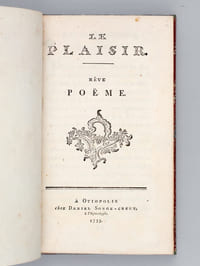 Le Plaisir. Rêve. Poëme [ Edition originale ]