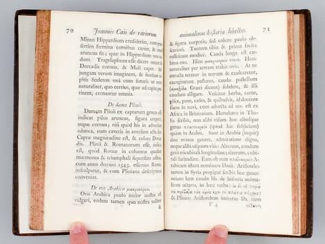 Joannis Caii Britanni De Canibus Britannicis, liber unus ; De Rariorum Animalium & Stirpium historia, liber unus ; De Libris propriis, liber unus ; De ...