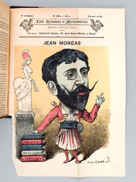 Jean Moréas [ Edition originale - Livre dédicacé par l'auteur ] [ Suivi de : ] N° 408 de "Les Hommes d'Aujourd'hui" : Maurice du Plessys, dessin de F. ...
