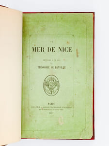 La Mer de Nice. Lettres à un Ami [ Edition originale ]