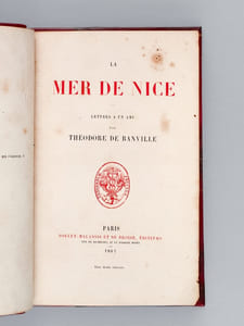 La Mer de Nice. Lettres à un Ami [ Edition originale ]