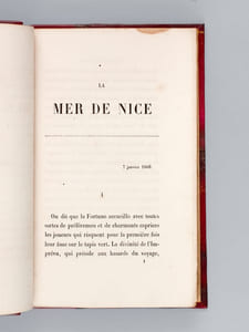 La Mer de Nice. Lettres à un Ami [ Edition originale ]