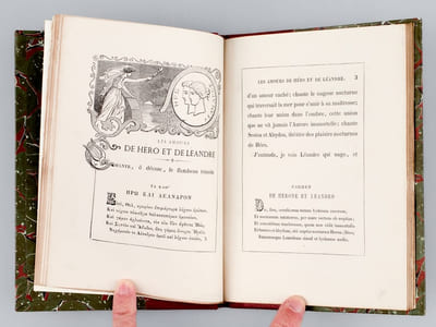 Musée. Héro et Léandre. Poëme amoureux traduit librement en français et mot à mot en latin, par Benjamin Barbé. Français - Grec - Latin [ Edition originale ]