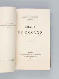 Emaux Bressans [ Edition originale - Avec une Lettre autographe signée de l'auteur ]