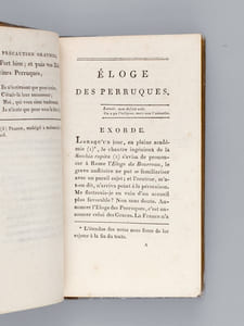 Eloge des Perruques, enrichi de notes plus amples que le texte