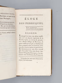Eloge des Perruques, enrichi de notes plus amples que le texte