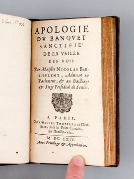 Discours Ecclésiastiques contre le Paganisme des Roys de la Fève et du Roy-Boit, Pratiqués par les Chrétiens charnels en la Veille & au Jour de ...