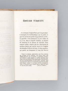Oeuvres de Edouard Turquety. Amour et Foi - Poésie Catholique - Hymnes Sacrées. [Livre dédicacé par l'auteur ]. TURQUETY, Edouard