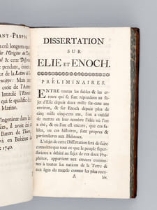 Dissertation sur Elie et Enoch par l'Auteur (Mr. Boulanger) des Recherches sur l'Origine du Despotisme Orientale et servant de suite à cet Ouvrage