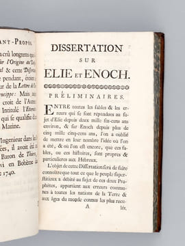 Dissertation sur Elie et Enoch par l'Auteur (Mr. Boulanger) des Recherches sur l'Origine du Despotisme Orientale et servant de suite à cet Ouvrage. ...