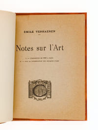 Notes sur l'Art. I - L'Exposition de 1900 à Paris ; II : Sur la Conservation des Reliques d'Art