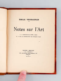 Notes sur l'Art. I - L'Exposition de 1900 à Paris ; II : Sur la Conservation des Reliques d'Art