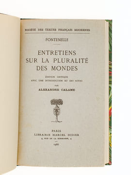 Entretiens sur la Pluralité des Mondes [ Avec : ] Histoire des Oracles [ Avec : ] Nouveaux Dialogues des Morts. FONTENELLE