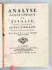 Analyse Géographique de l'Italie, dédiée à Monseigneur le Duc d'Orléans, Premier Prince du Sang [ Edition originale ]. ANVILLE, Sieur d' ; [ ...